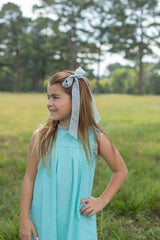 Georgia Dress Sleeveless in Georges Green Chambray