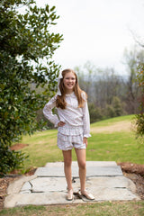 Annabelle Top Long Sleeve in Bows & Blooms