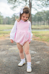 Lee Sunsuit in Baby Pink Corduroy