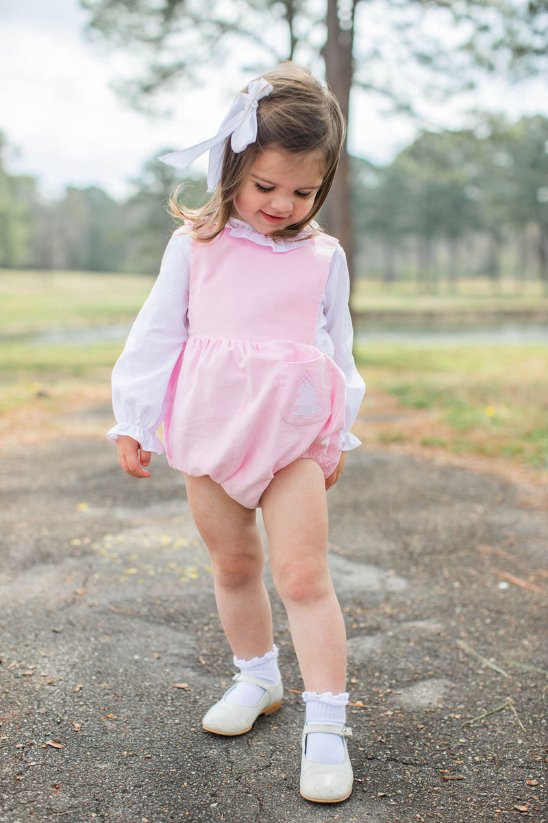 Lee Sunsuit in Baby Pink Corduroy