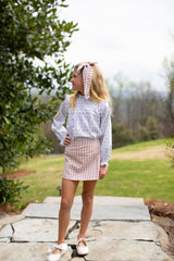 Sadie Skort in Dusty Pink Check