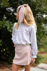 Sadie Skort in Dusty Pink Check