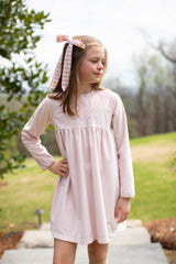 Erin Dress in Blush Velvet