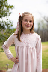 Erin Dress in Blush Velvet
