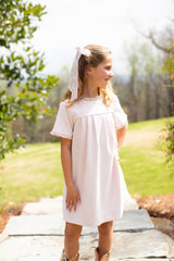 Georgia Dress Short Sleeve in Ballet Pink Non-Wrinkle Corduroy
