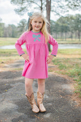 Erin Dress in Hot Pink Corduroy