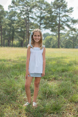 Mimi Top in White Pique