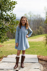 Erin Dress in Porcelain Velvet