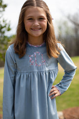 Erin Dress in Porcelain Velvet