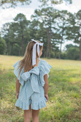 Nina Top in Palm Stripe Seersucker
