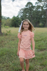 Betty Jane Dress in Orange 1/8 Check