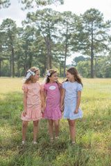 Betty Jane Dress in Orange 1/8 Check