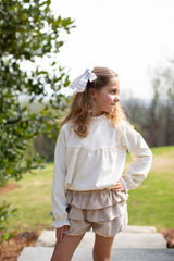 Izzie Shorts in Toast Non-Wrinkle Corduroy
