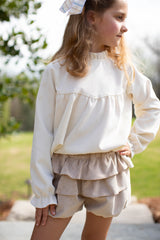 Izzie Shorts in Toast Non-Wrinkle Corduroy