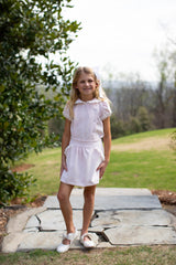 Mary Hollyn Top Short Sleeve in Ballet Pink Non-Wrinkle Corduroy