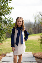 Sloane Top Long Sleeve in Fresh Cotton Navy