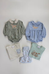 Forrest Bubble Long Sleeve in Hunter Green Check