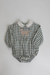 Forrest Bubble Long Sleeve in Hunter Green Check