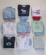 Boy Tee Long Sleeve White with Helicopter