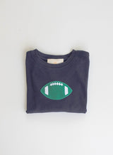 Boy Tee Long Sleeve Navy with Football