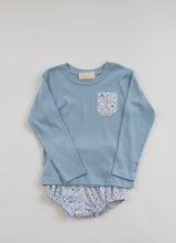 Boy Tee Long Sleeve Sky Blue with Pocket