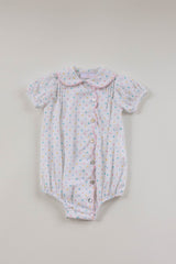 Brooke Scalloped Bubble in Pastel Dot Pique