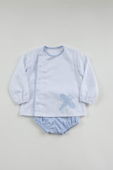 Miller Diaper Cover in Light Blue 1/8 Check