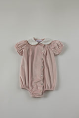 Brooke Scalloped Bubble in Blush Velvet