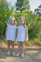 Avery Top Sleeveless in Watercolor Mermaids