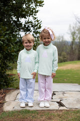 Turtleneck Premium in Icy Mint Knit with Snow Hat