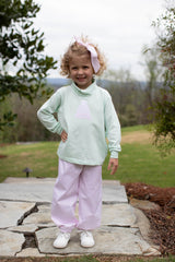 Turtleneck Premium in Icy Mint Knit with Snow Hat