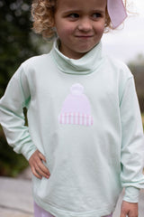 Turtleneck Premium in Icy Mint Knit with Snow Hat