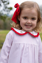 Charlotte Dress in Bitty Dot Red Pique