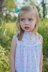 Avery Top Sleeveless in Watercolor Mermaids