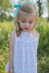Avery Top Sleeveless in Watercolor Mermaids