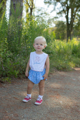Charlie Button-On Sunsuit w/ Piping in Bases Loaded