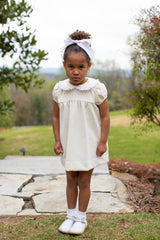 Amy Dress in Ivory Non-Wrinkle Corduroy