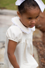 Amy Dress in Ivory Non-Wrinkle Corduroy