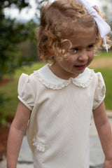 Olivia Apron Dress in Ivory Non-Wrinkle Corduroy