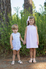 Blake Bubble in Light Blue Seersucker