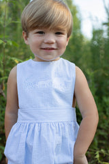 Blake Bubble in Light Blue Seersucker