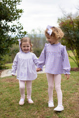Avery Top Long Sleeve in Lilac Pique