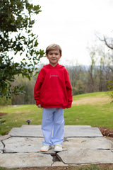Fleece Hoodie Red w/ Handwritten Name