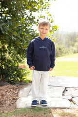 Fleece Hoodie Navy w/ Handwritten Name
