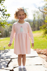 Sophie Knit Dress Long Sleeve Premium in Pink Gingham Knit