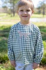 James Shirt Long Sleeve in Hunter Green Check