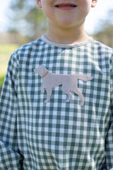 James Shirt Long Sleeve in Hunter Green Check