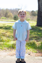 Ford Reversible Pants in Nutcracker Toile Blue/French Blue Check