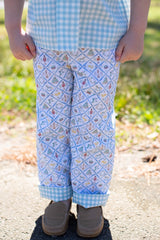 Ford Reversible Pants in Nutcracker Toile Blue/French Blue Check