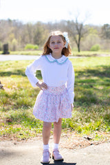 Sutter Knit Top Long Sleeve Basic in White Knit